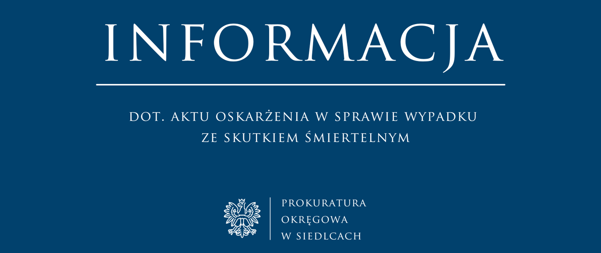 akt oskarżenia w sprawie wypadku ze skutkiem śmiertelnym