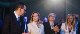 Premier Polski i pierwsza dama Ukrainy podczas Warsaw Security Forum.