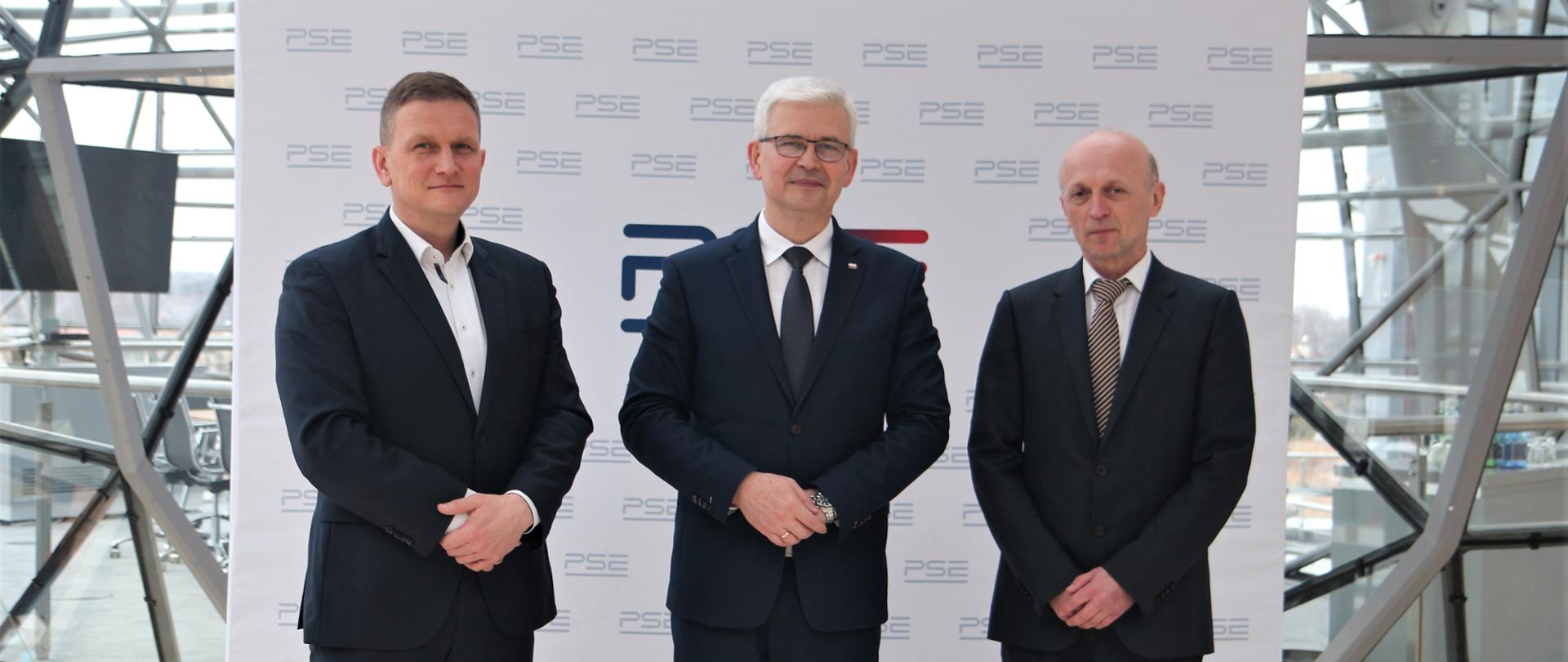 Wiceminister Ireneusz Zyska podczas spotkania w PSE