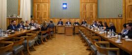 Zdjęcie ze spotkania kierownictwa MEiN ze związkami zawodowymi