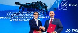 Premier Mateusz Morawiecki podczas XXXI Międzynarodowego Salonu Przemysłu Obronnego w Kielcach.