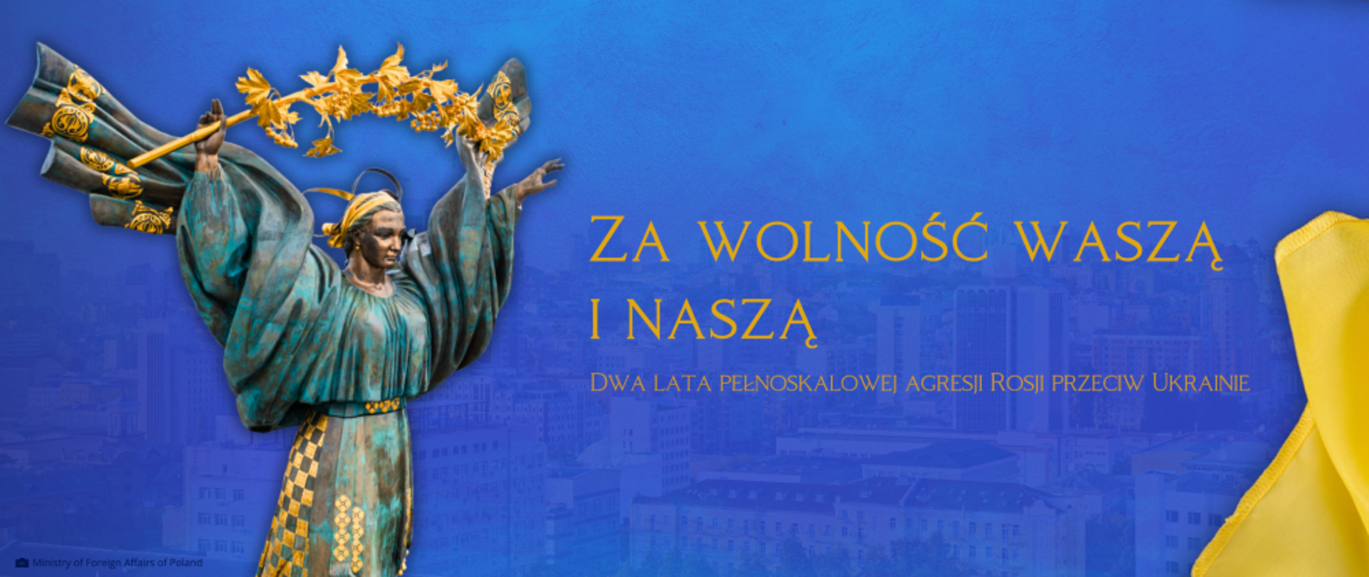 Dziś mijają dwa lata od kiedy rosyjski dyktator w imię chorej ideologii zaatakował Ukrainę. Jednak jej heroiczny opór nie pozwolił na dojście tego planu do skutku, obudził Europę i przypomniał, jak ważne są jej wartości. Ukraino, nie jesteś sama. Слава Україні!