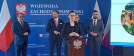 Wiceminister klimatu i środowiska Małgorzata Golińska podczas konferencji
