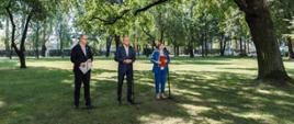 Premier Donald Tusk, Minister Zdrowia Izabela Leszczyna, Minister Sprawiedliwości Adam Bodnar podczas konferencji prasowej w KPRM.