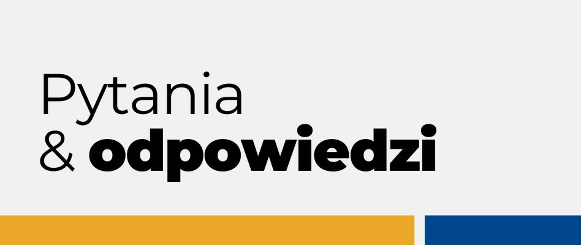 baner pytania i odpowiedzi