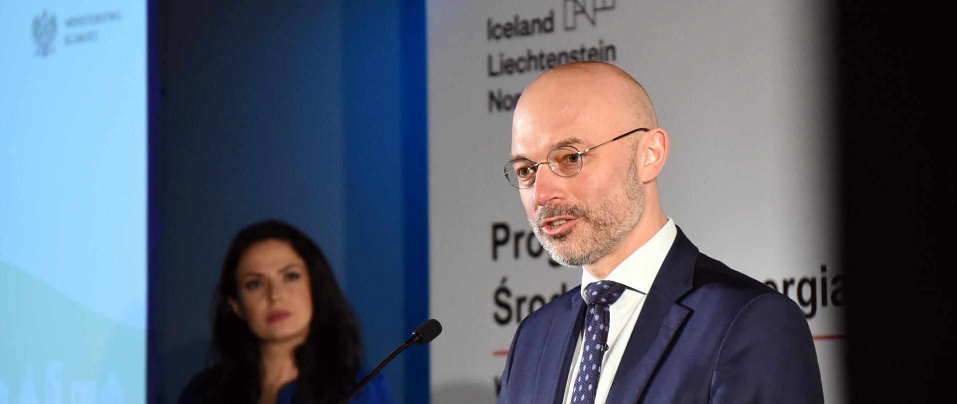 Wystąpienie ministra klimatu Michała Kurtyki podczas inauguracji programu Środowisko, Energia i Zmiany Klimatu