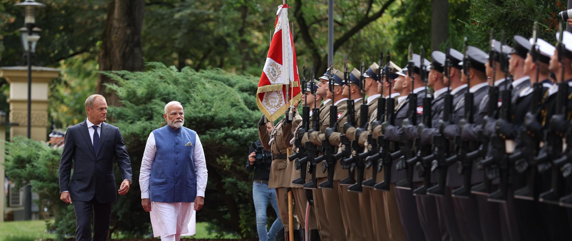 Oficjalne spotkanie Premiera Donalda Tuska z Premierem Republiki Indii Narendrą Modim.