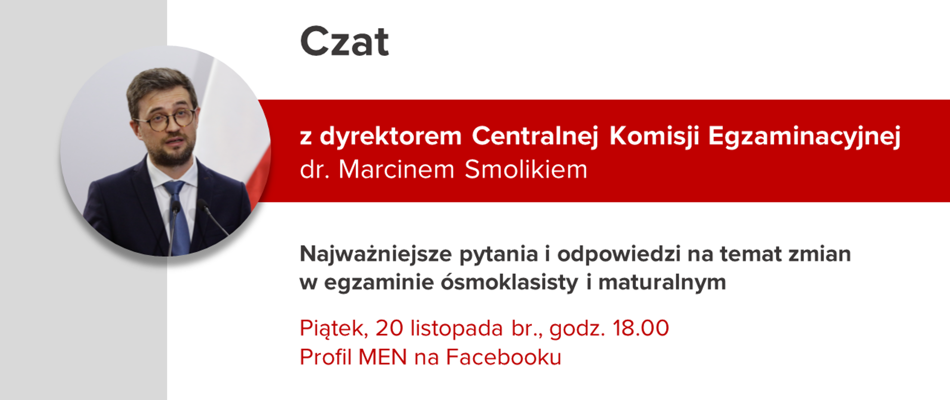 Jak będzie wyglądał egzamin ósmoklasisty w 2021 roku? Jakie będą wymagania egzaminacyjne? Jak będzie wyglądała matura? Kiedy zostaną opublikowane arkusze próbnego egzaminu ósmoklasisty i egzaminu maturalnego? Na te i wiele innych pytań odpowiadał dr Marcin Smolik, dyrektor Centralnej Komisji Egzaminacyjnej. 