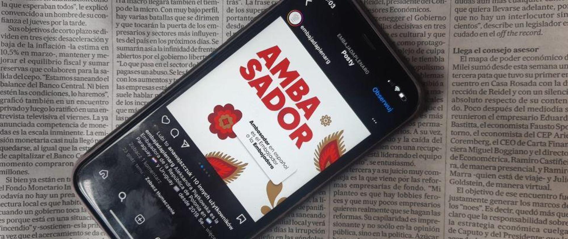 Pozyskaliśmy nowe narzędzie komunikacji - @embajadaPLenARG.Ambasada RP w Buenos Aires chce wykorzystać Instagram do działań kształtujących wizerunek Polski i Polaków w Argentynie, Urugwaju i Paragwaju.