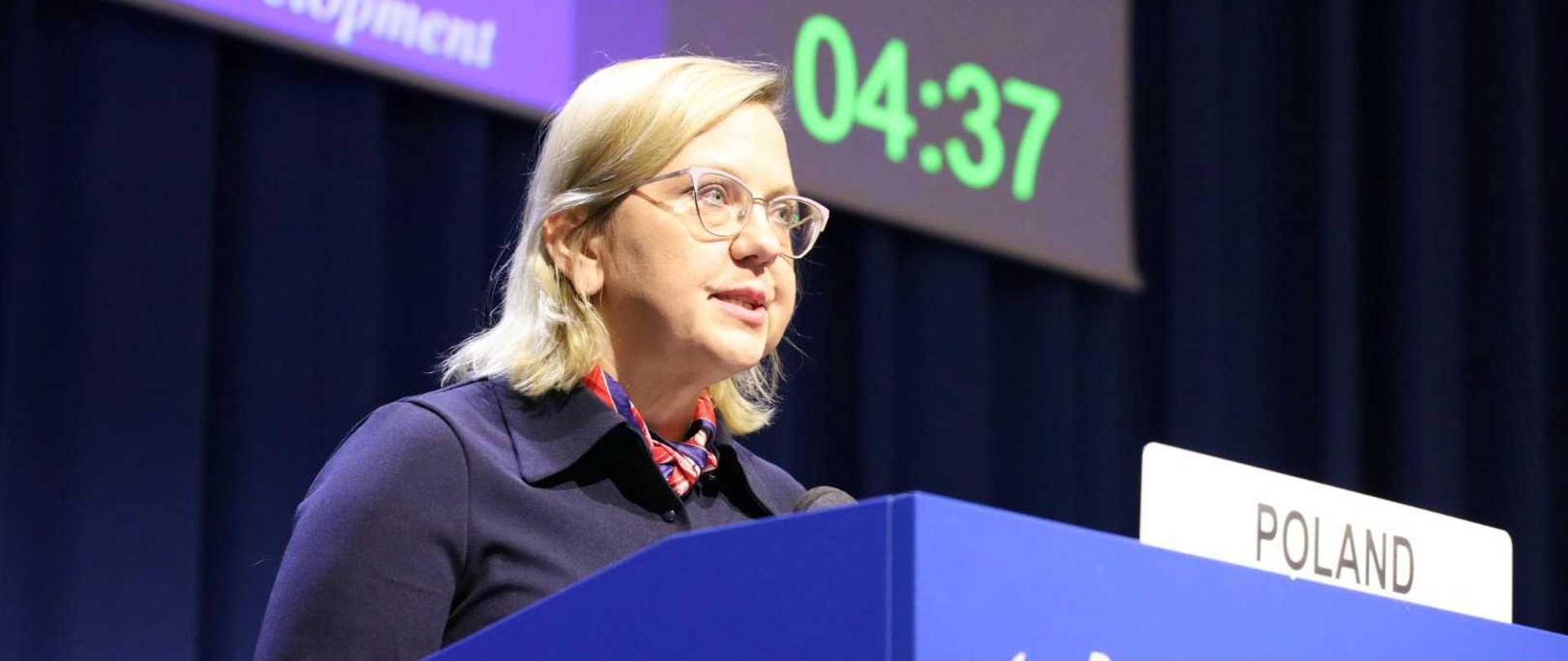 Minister Anna Moskwa na 66. konferencji generalnej Międzynarodowej Agencji Energii Atomowej