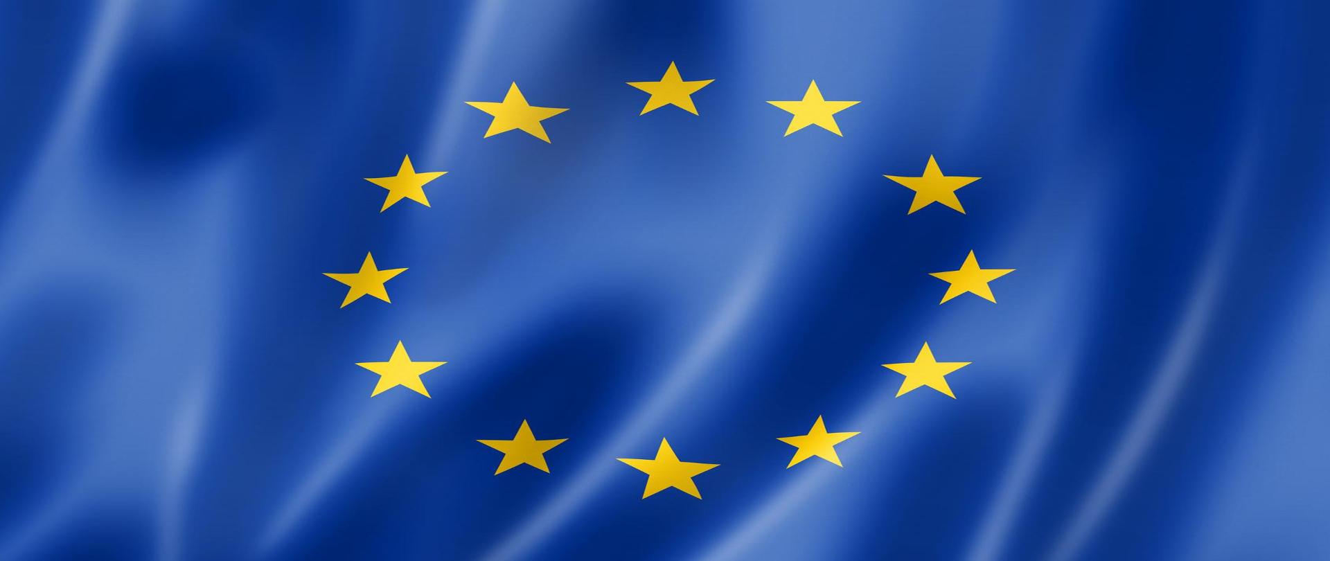 Flaga Unii Europejskiej.