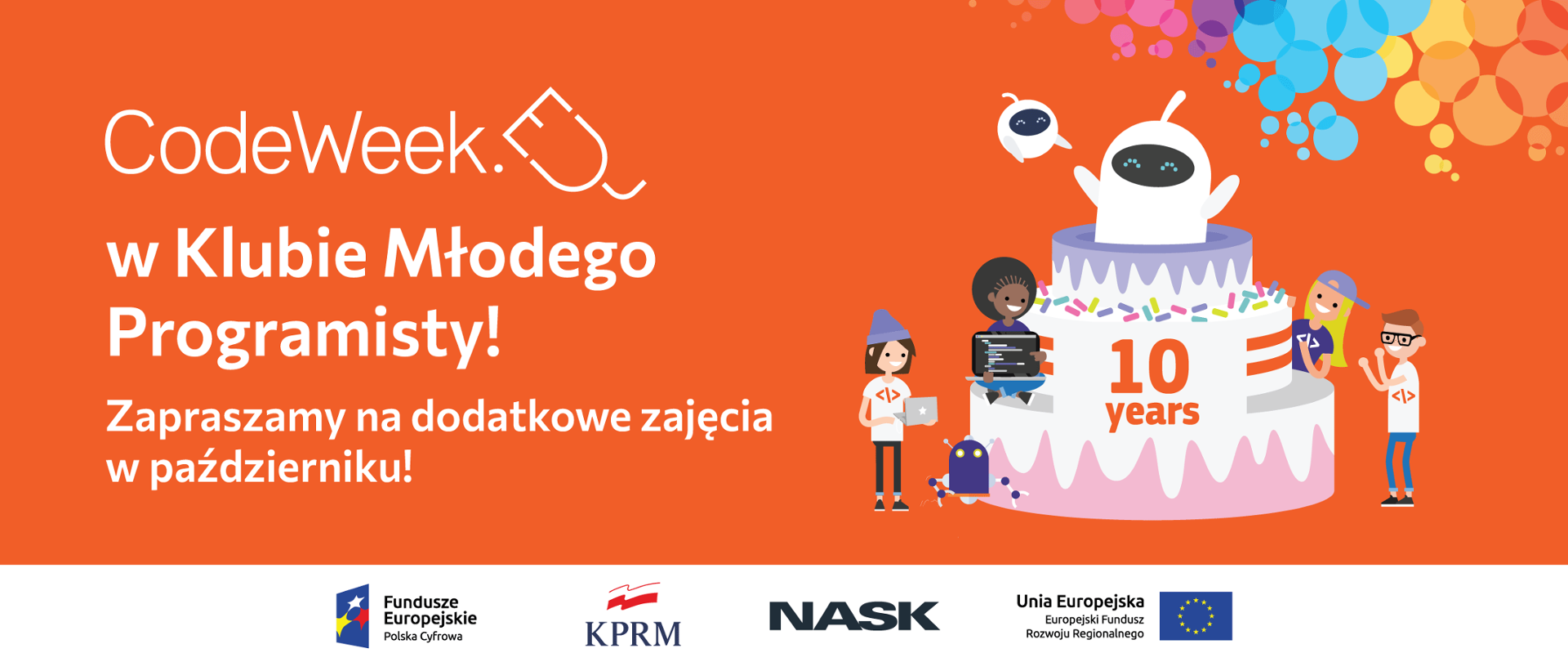 CodeWeek w Klubach Młodego Programisty – zapraszamy na bezpłatne zajęcia stacjonarne i online