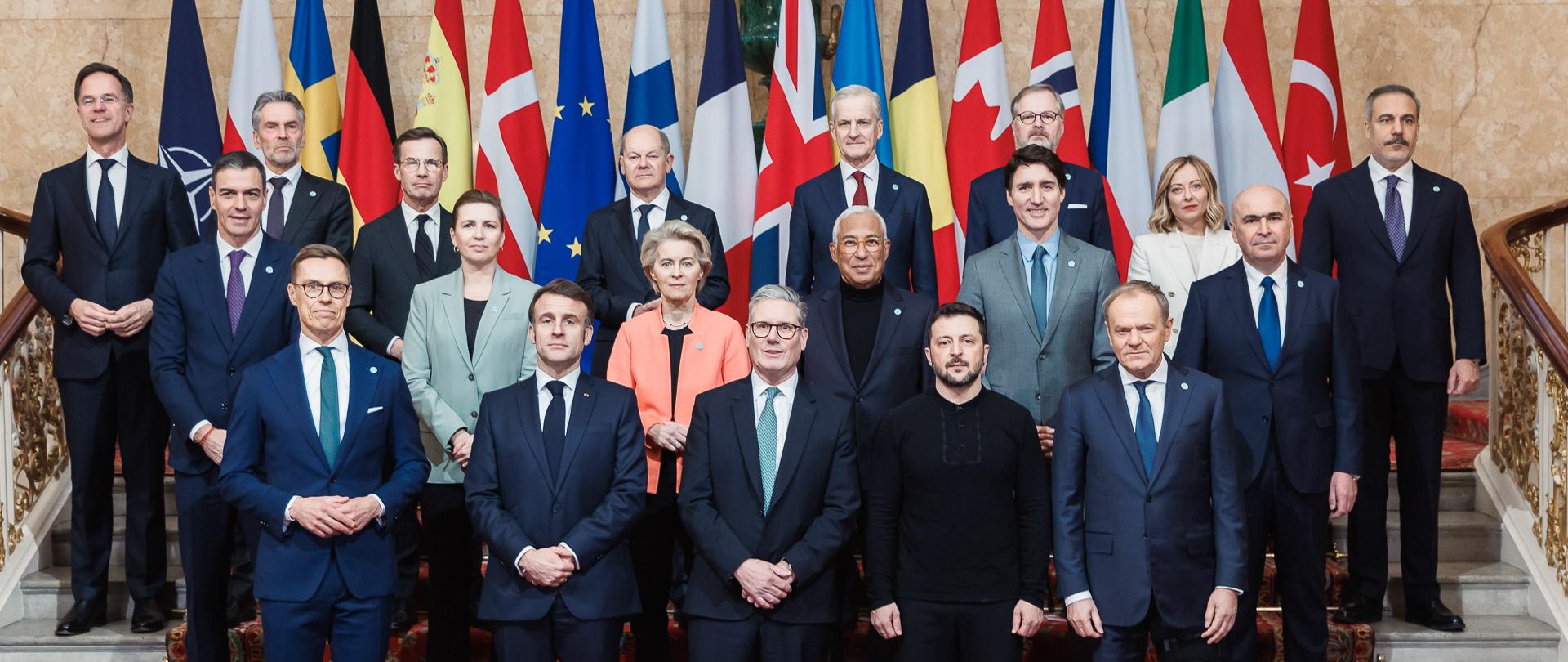 Europejscy liderzy, przewodnicząca KE, sekretarz generalny NATO, Prezydent Ukrainy, Premier Kanady