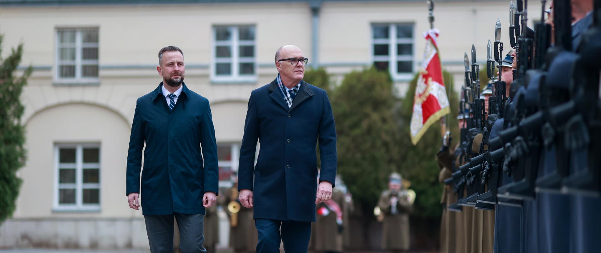 26 marca 2026 r. w siedzibie MON w Warszawie, Władysław Kosiniak-Kamysz, wicepremier - minister obrony narodowej spotkał się z Martinem Pfisterem, szefem Federalnego Departamentu Obrony, Ochrony Ludności i Sportu Szwajcarii. Fot. Krzysztof Niedziela/MON