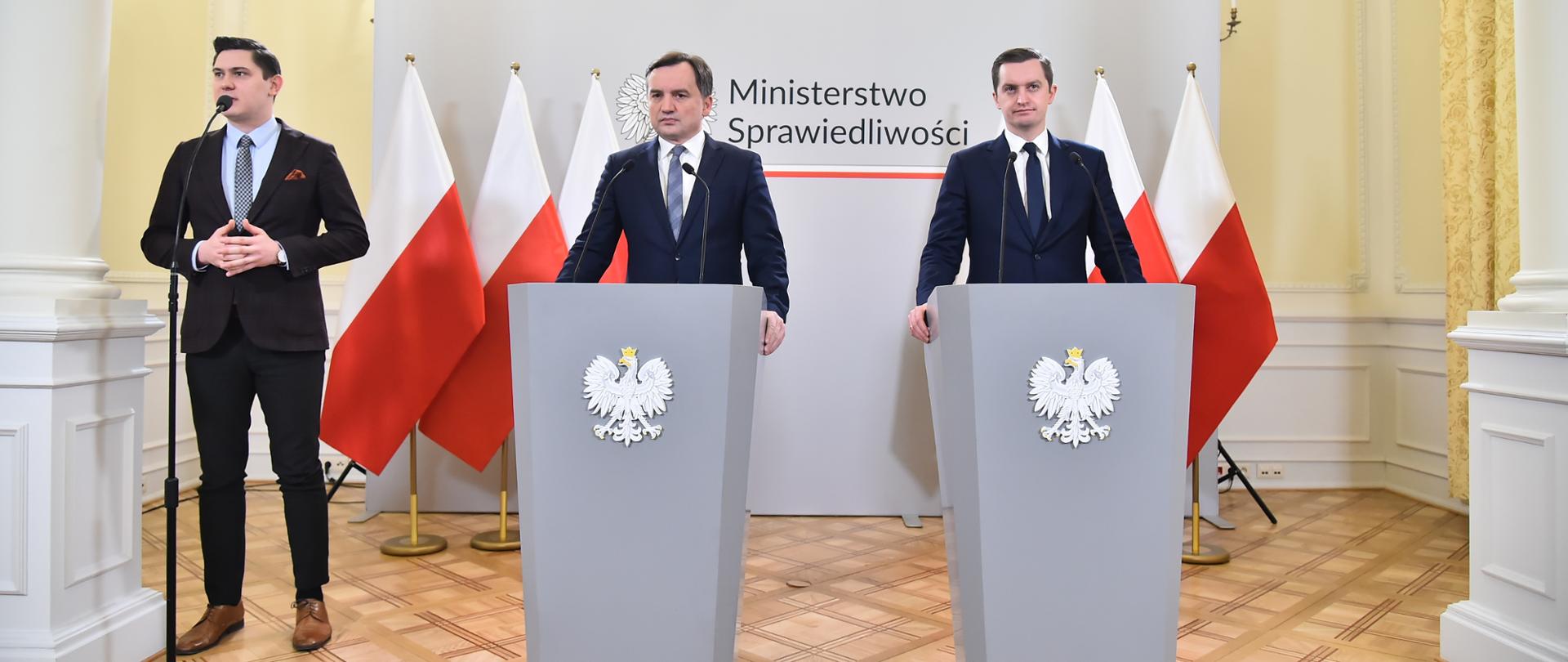 Konferencja prasowa w Ministerstwie Sprawiedliwości