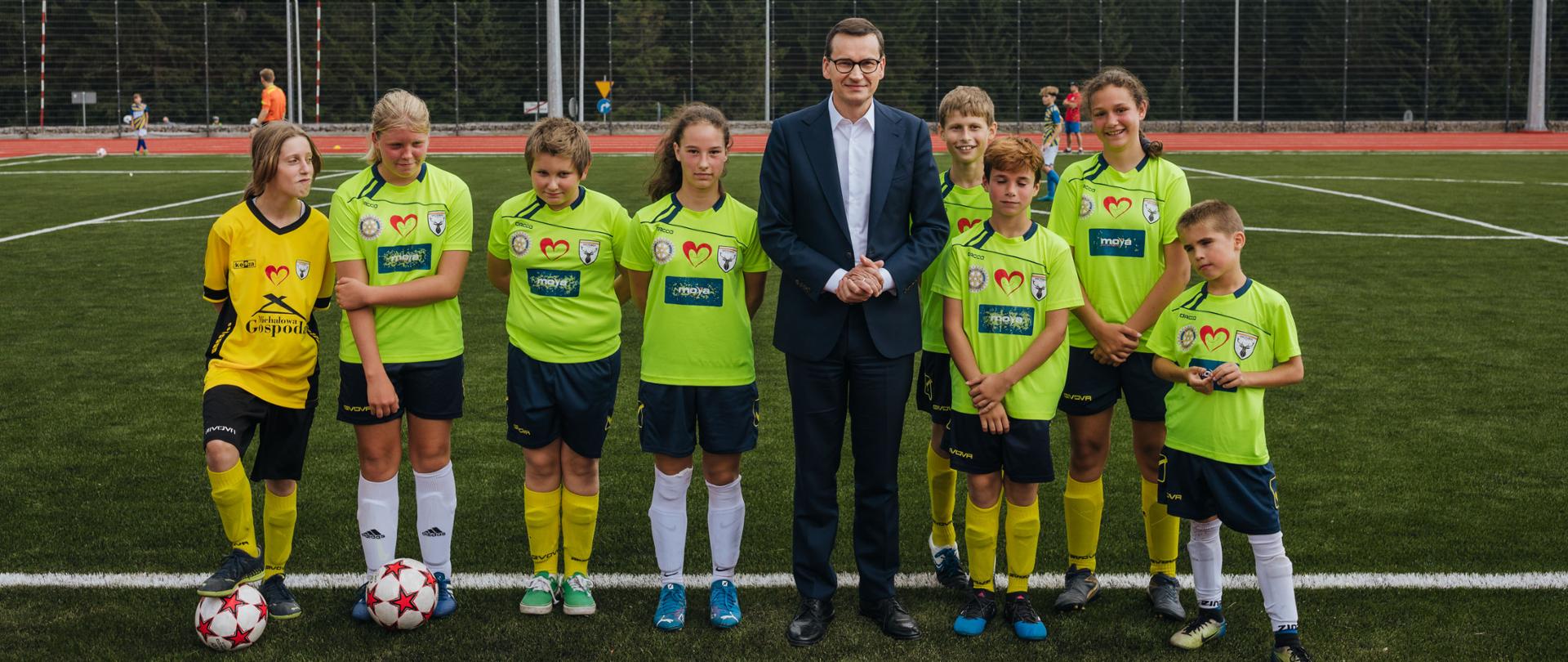 Mateusz Morawiecki podczas inauguracji Dolnośląskiego Centrum Sportowego na Polanie Jakuszyckiej.
