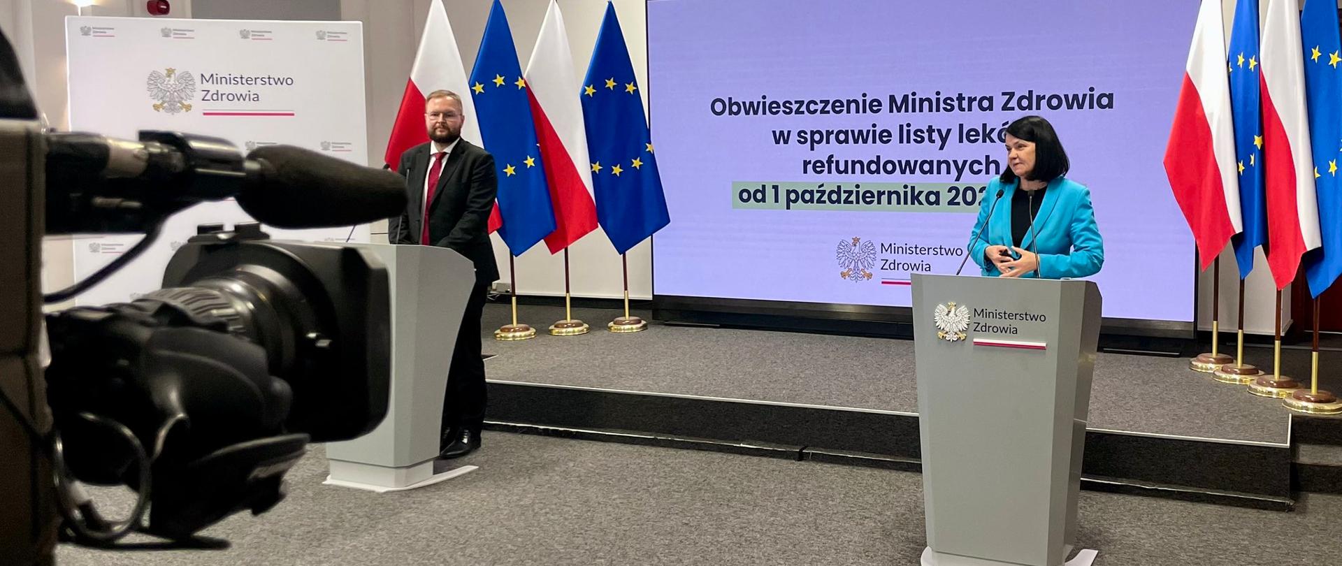 Na zdj. wiceminister zdrowia Katarzyna Kacperczyk i dyr. Mateusz Oczkowski.