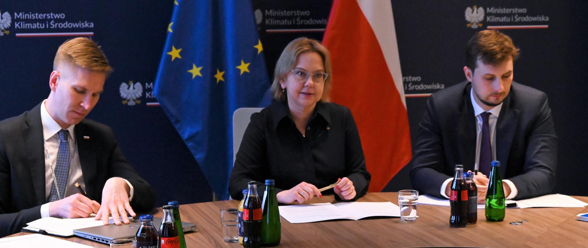 Minister Anna Moskwa podczas wizyty Dyrektora Generalnego NEA OECD w Polsce
