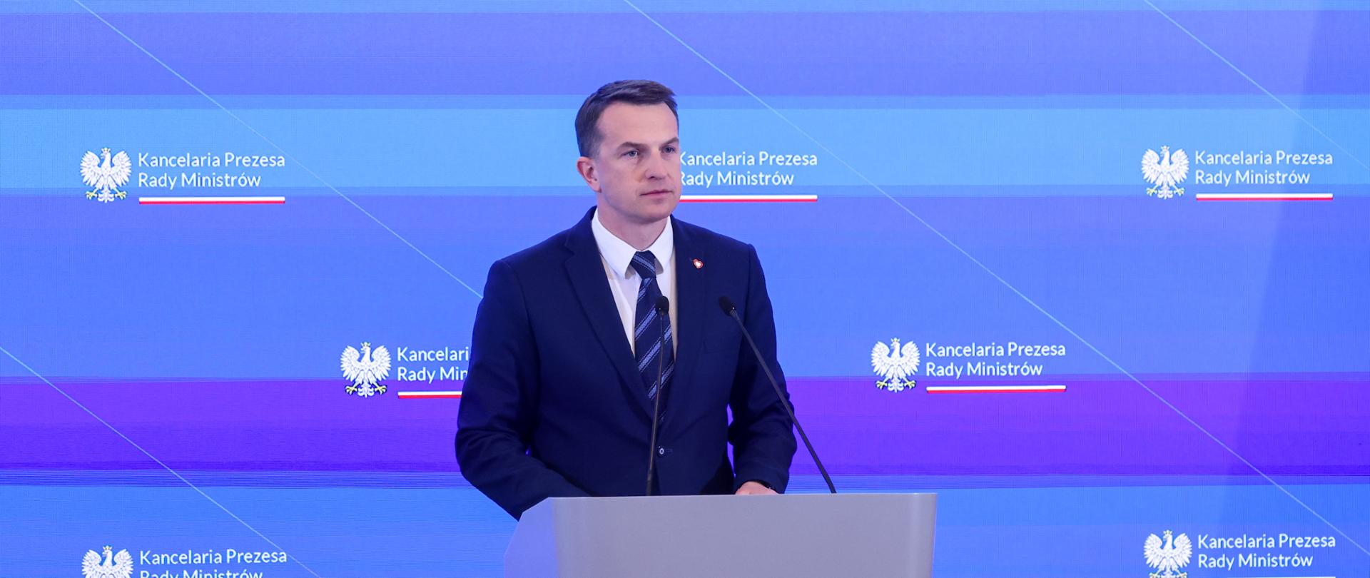 Konferencja prasowa Rzecznika Rządu Adama Szłapki