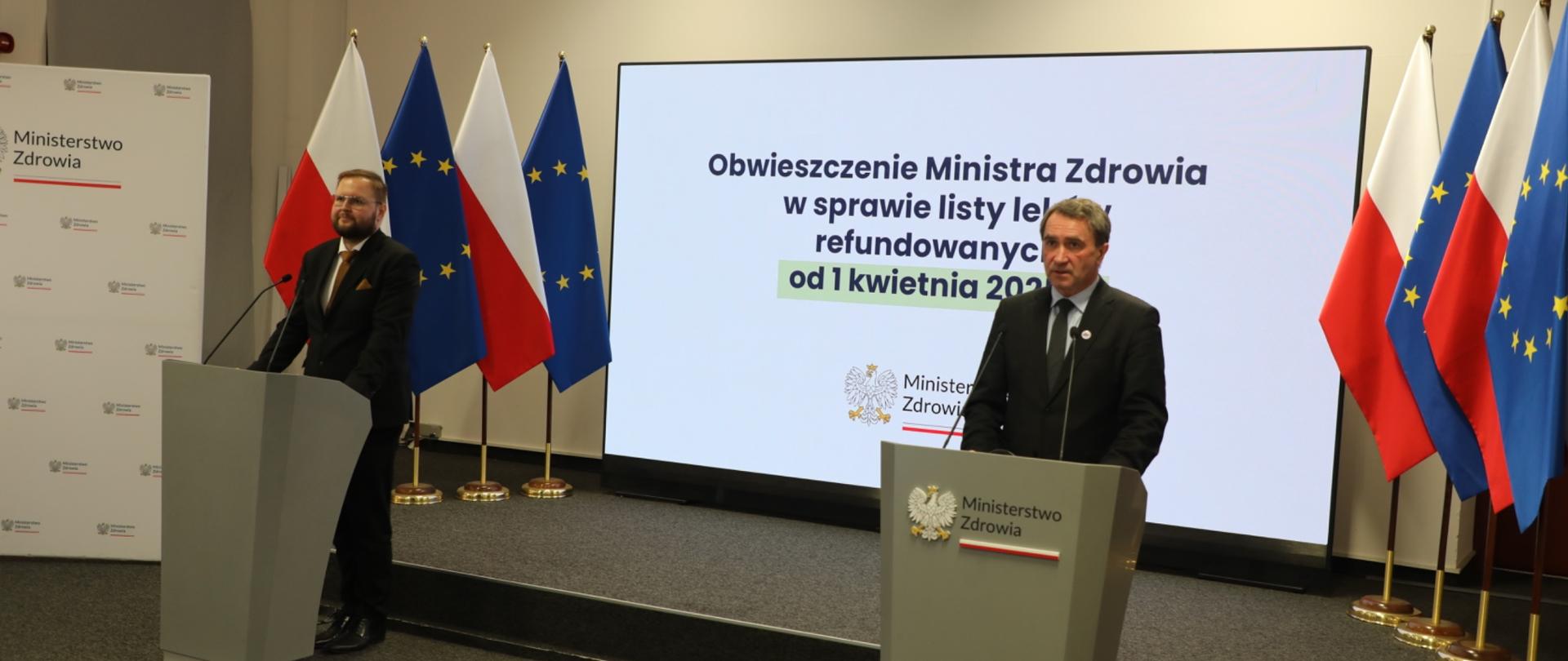 Na zdj. wiceminister zdrowia Marek Kos i dyrektor Mateusz Oczkowski.
