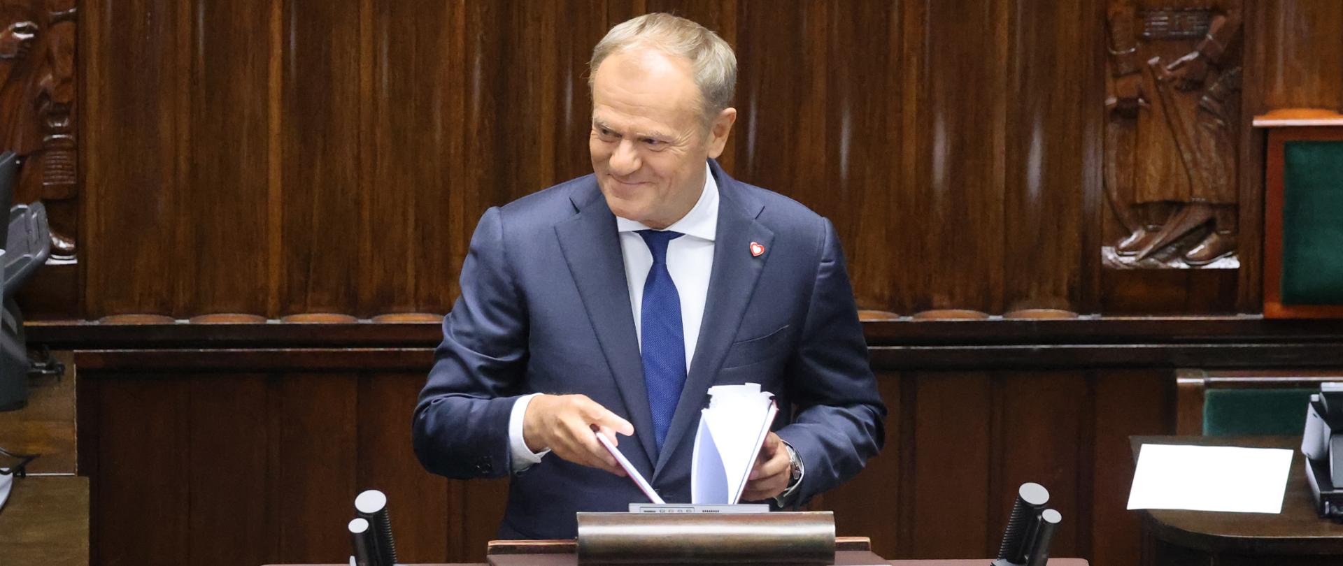 Premier Donald Tusk w Sejmie