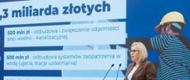 Ministra klimatu i środowiska Paulina Hennig-Kloska w trakcie konferencji prasowej
