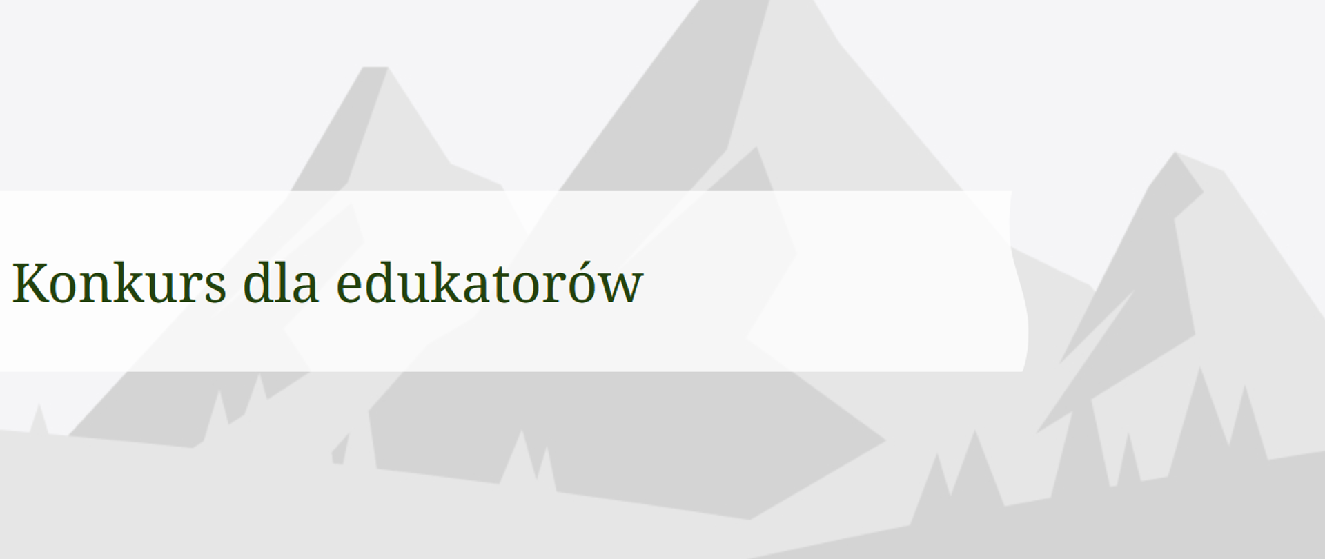 Konkurs dla osób zajmujących się edukowaniem dzieci i młodzieży - projekt MF EOG Świat Karpat
