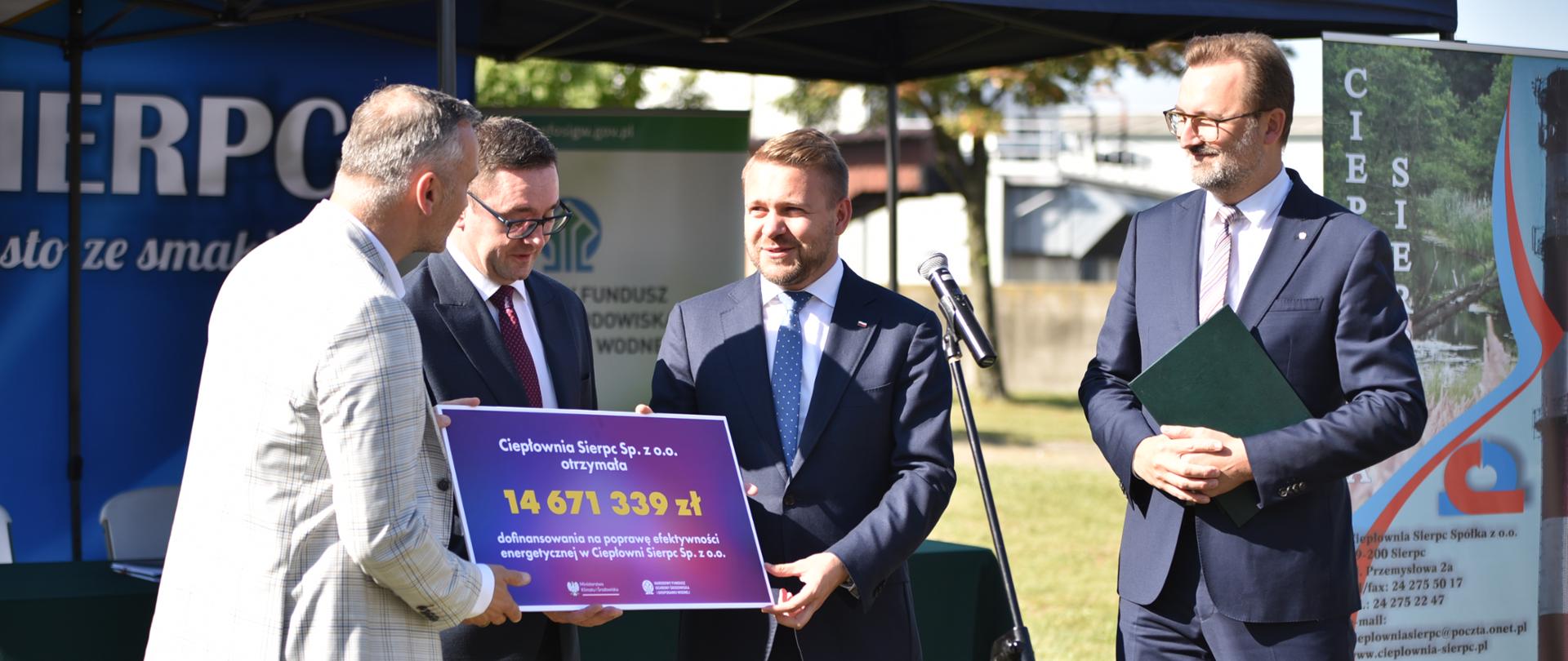 Wiceminister Jacek Ozdoba wziął udział w podpisaniu umowy o dofinansowanie poprawy efektywności energetycznej Ciepłowni Sierpc