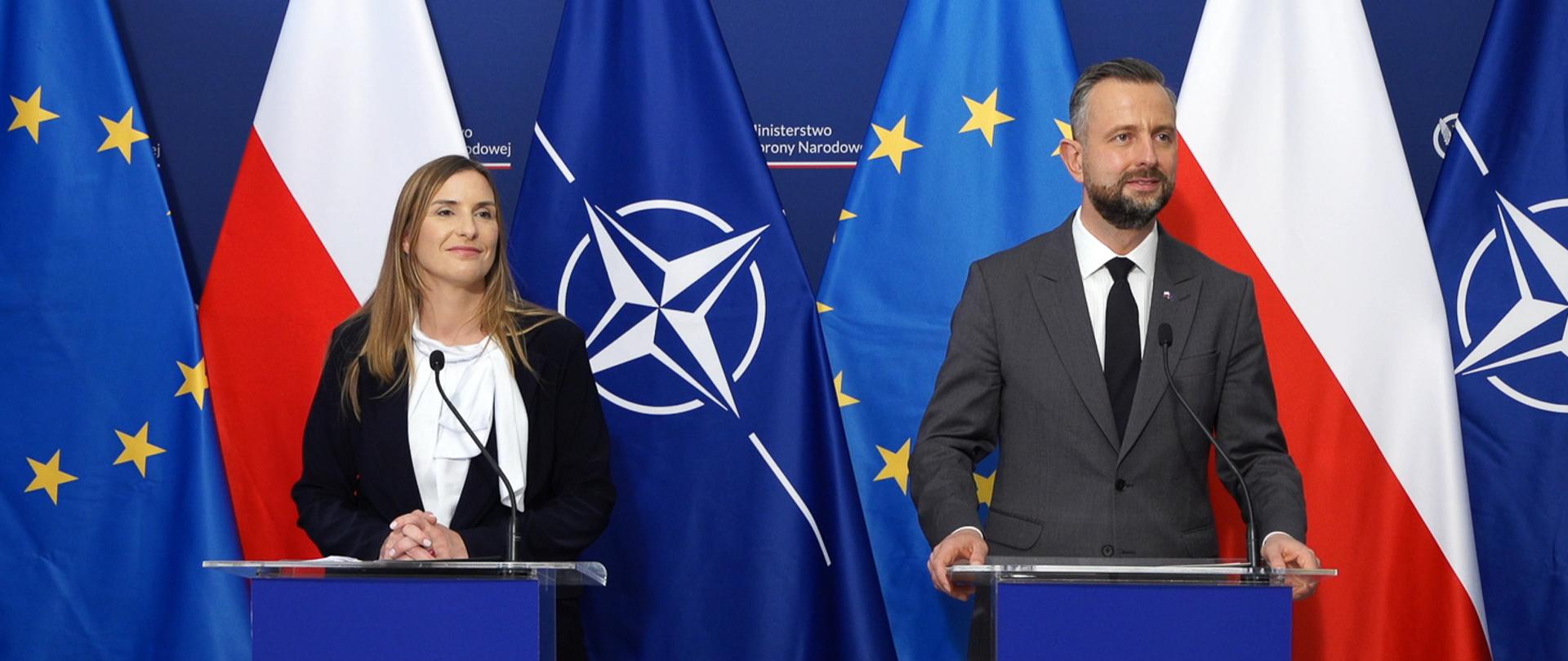 10 czerwca 2026 r. w Warszawie odbył się briefing prasowy Władysława Kosiniaka-Kamysza, wicepremiera - ministra obrony narodowej oraz Magdaleny Sobkowiak Czarneckiej, Pełnomocnika Rządu ds. Instrumentu na rzecz Zwiększenia Bezpieczeństwa Europy. Fot. Krzysztof Niedziela/MON 