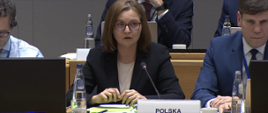 Wiceministra Anita Sowińska podczas posiedzenia ENVI 18.12.2023