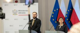 Zdjęcie z konferencji prasowej dotyczącej projektu nowelizacji ustawy refundacyjnej. 