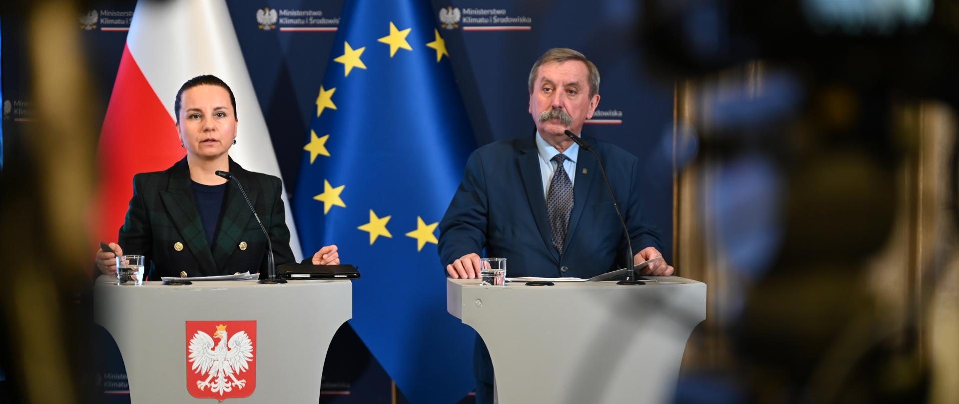 Wiceministra Urszula Zielińska i wiceprezes NFOŚ Józef Matysiak
