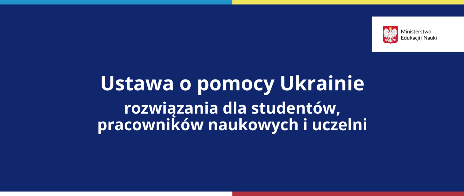 Grafika - na niebieskim tle napis Ustawa o pomocy Ukrainie.