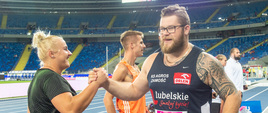 Memoriał Kamili Skolimowskiej fot. Tomasz Kasjaniuk - P. Fajdek z gratulacjami