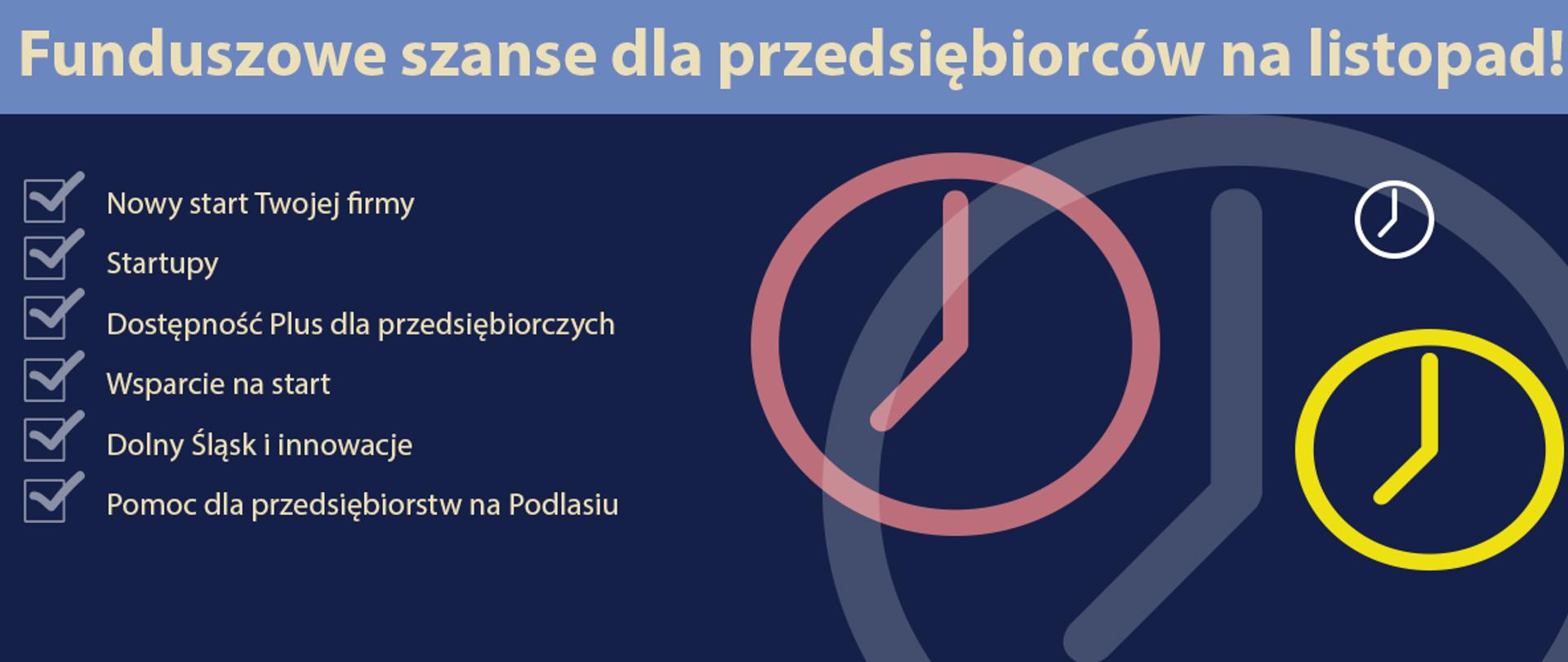 Funduszowe szanse dla przedsiębiorców na listopad