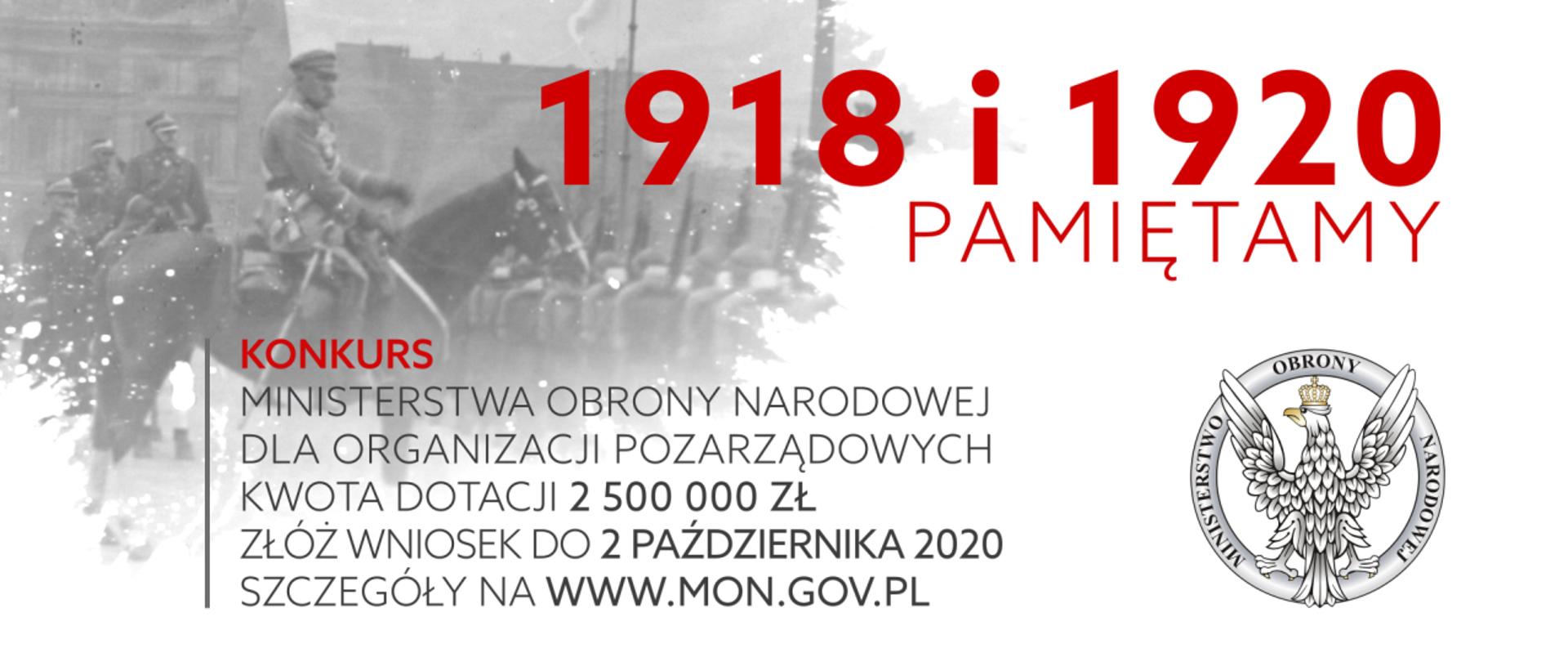 Grafika na konkurs 1918 i 1920 Pamiętamy 