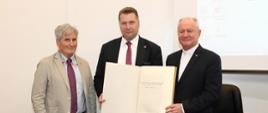 6.06.2022 Rzym, Wlochy. Wizyta Ministra Edukacji i Nauki Przemyslawa Czarnka na uniwersytecie La Sapienza. Spotkanie z prof. Bruno Botta, prorektor ds. polityki internacjonalizacji.