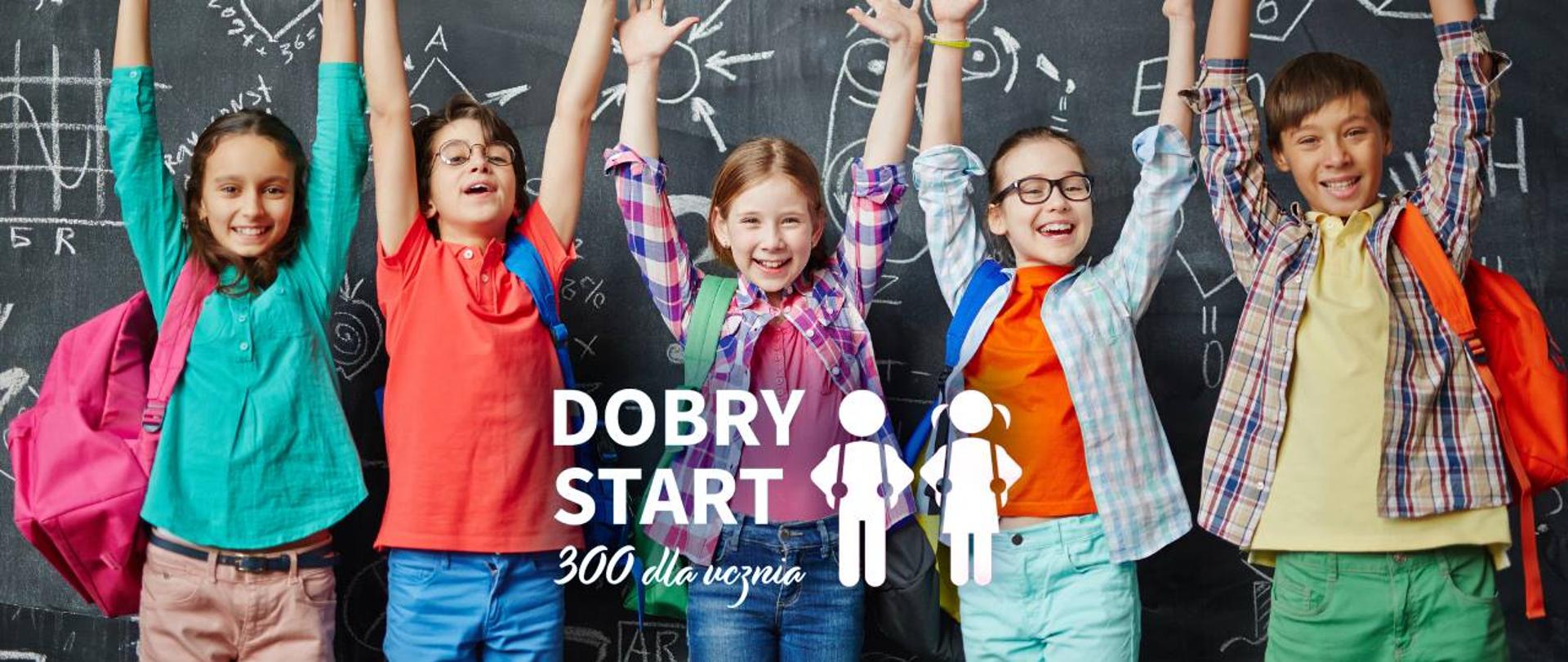 5 dzieci, logo programu Dobry Start 