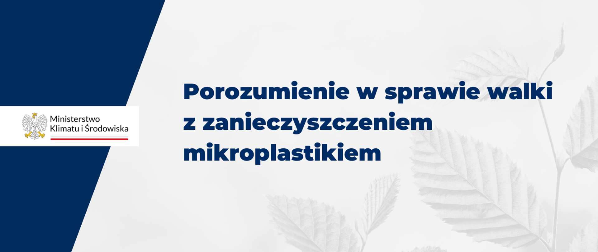 Porozumienie w sprawie walki z zanieczyszczeniem mikroplastikiem