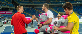 Memoriał Kamili Skolimowskiej fot. Tomasz Kasjaniuk - M. Lewandowski z gratulacjami