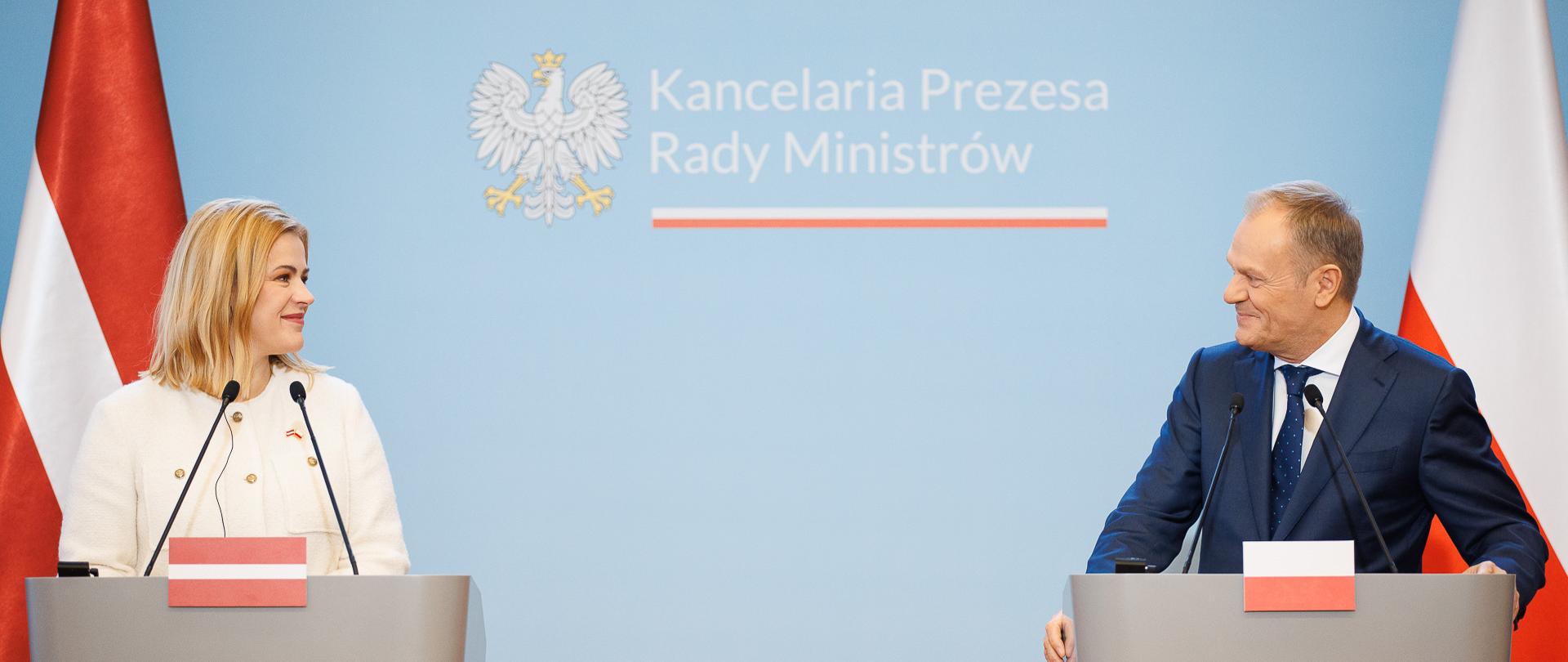 2024.02.29 Warszawa | Spotkanie premiera Donalda Tuska z premier Łotwy Eviką Siliną Fot: Krystian Maj/KPRM