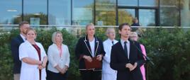 zdjęcie z konferencji prasowej dot. rozszerzenia osób uprawnionych do bezpłatnych badań mammograficznych