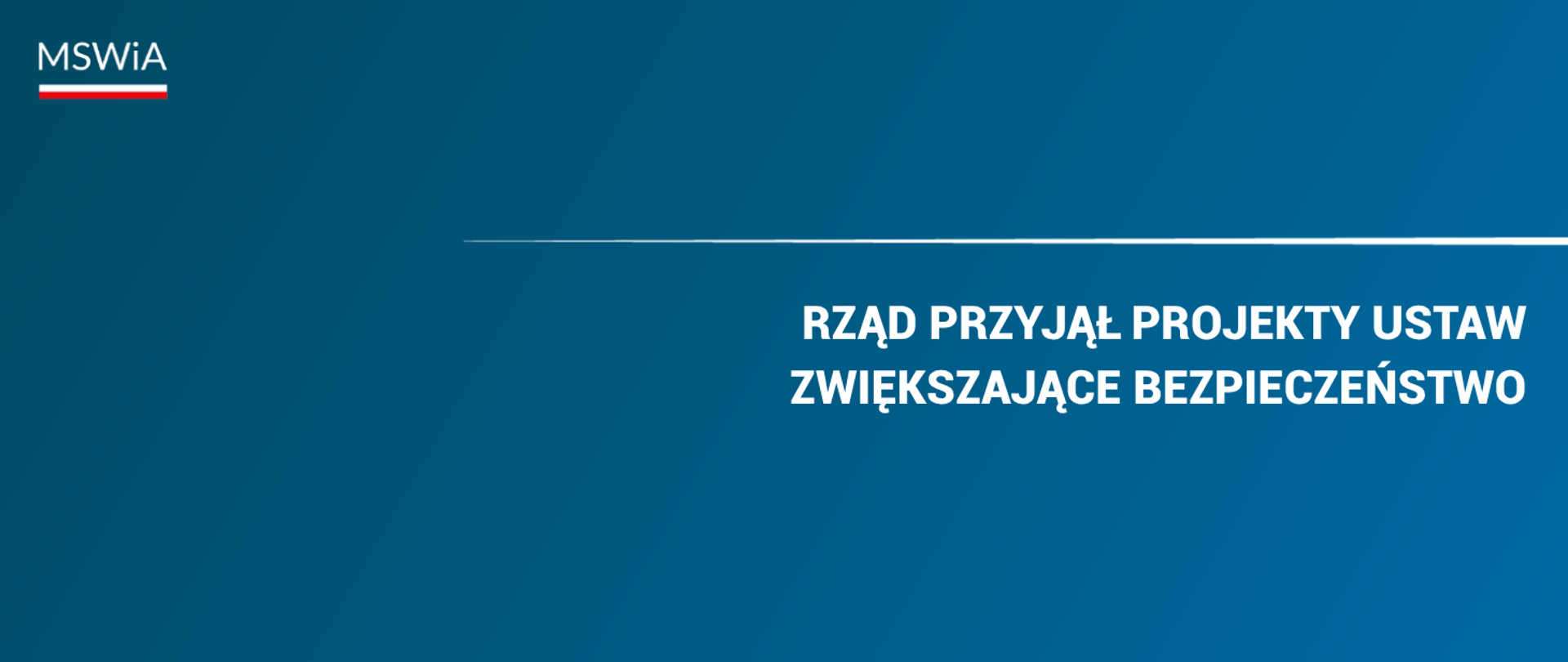 Rząd przyjął projekty ustaw zwiększające bezpieczeństwo